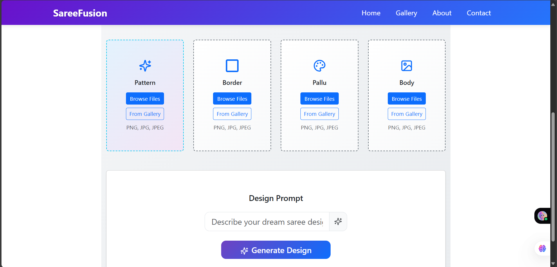 SareeFusion AI E-Commerce Platform